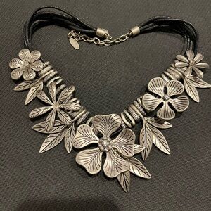 Floral Silver Necklace
